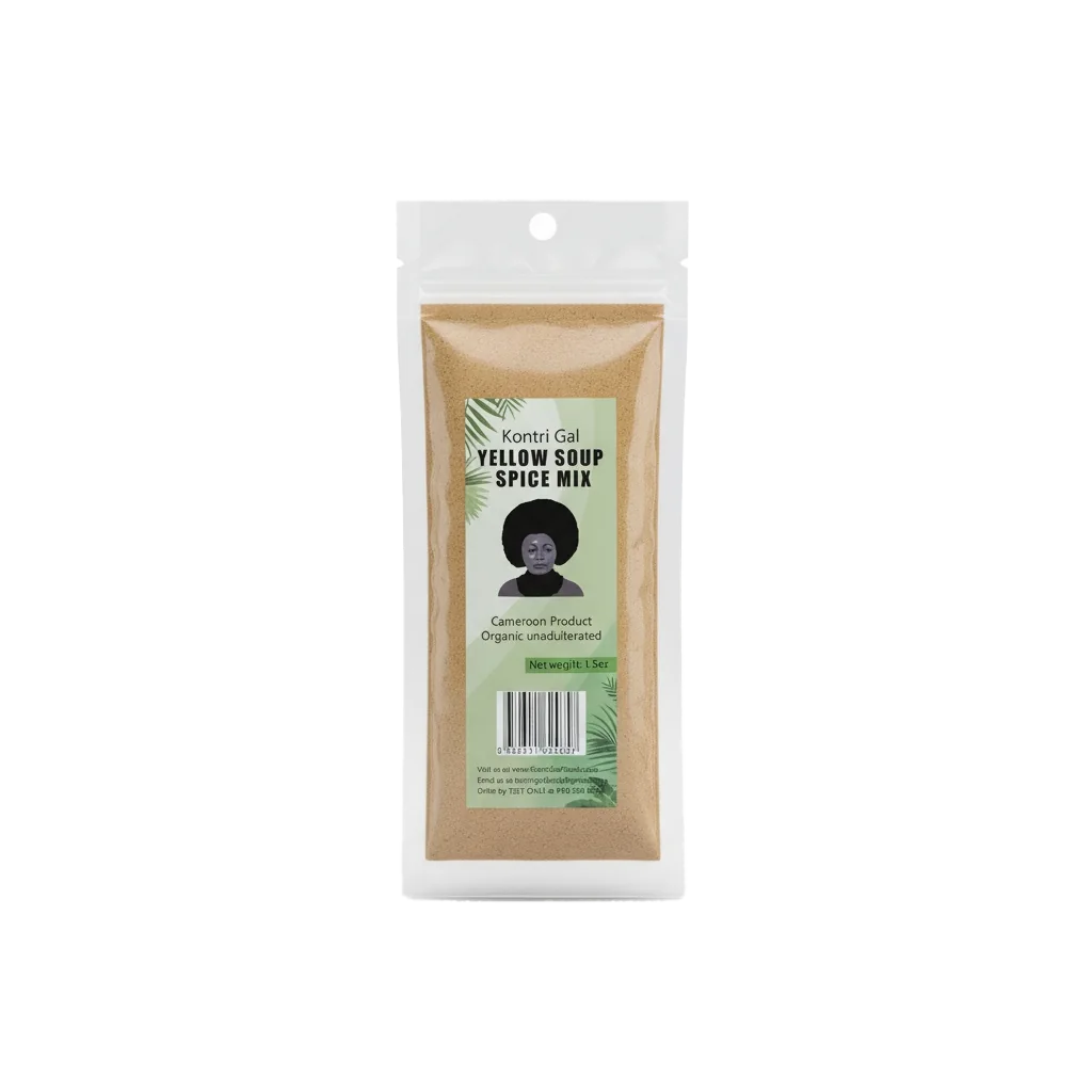 Achu yellow soup spice packaging